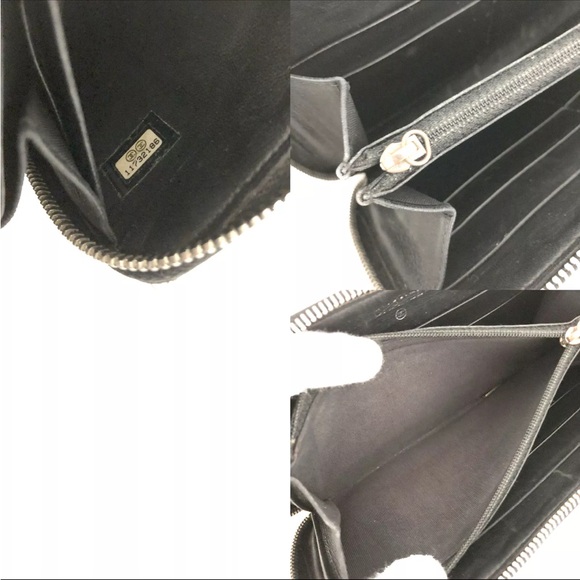 Authentic Chanel Black Quilted zippy wallet - Picture 9 of 10